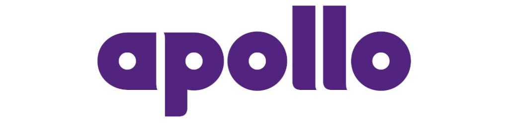 Vista del logotipo del fabricante de neumáticos Apollo Tyres
