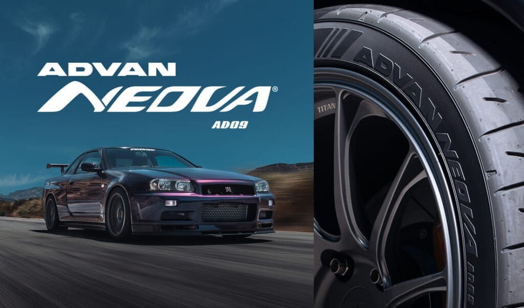 Nuevo Yokohama ADVAN NEOVA AD09 montado en un coche deportivo
