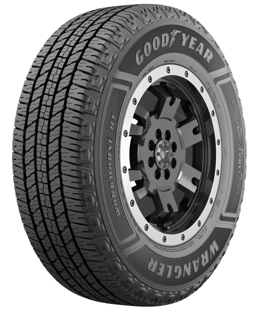 View of Goodyear Wrangler Workhorse HT angled