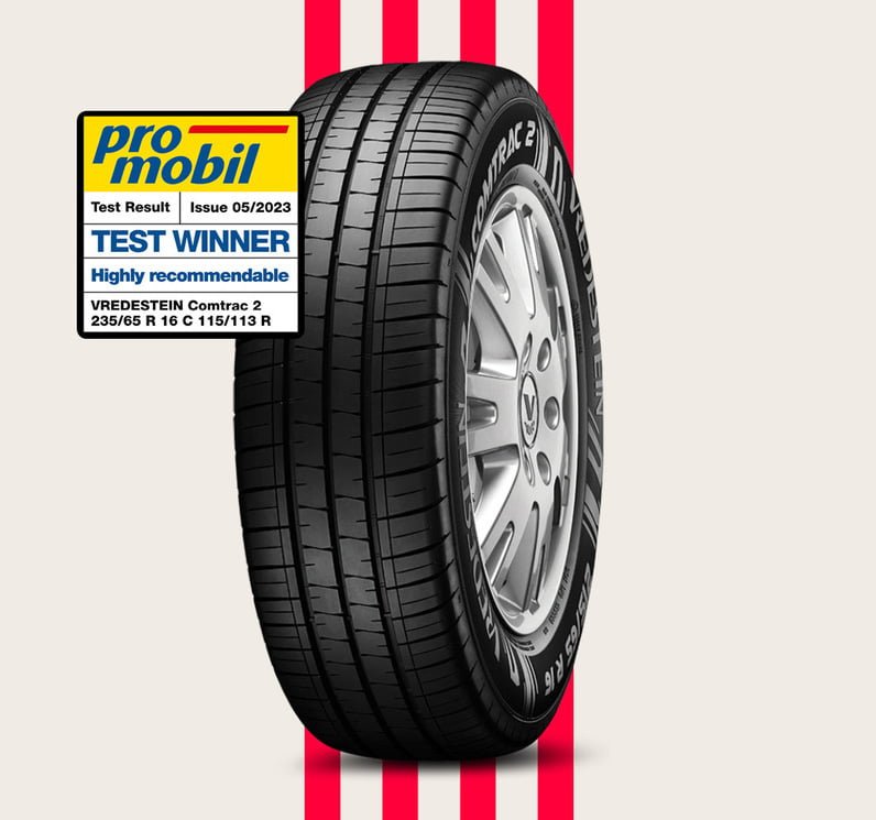 Van on Vredestein tires - Vredestein AT Comtrac awarded by Promobil