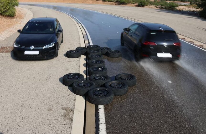 Vehiculos en prueba de frenado de Auto Bild: Los mejores neumáticos de verano 2024 en primera ronda