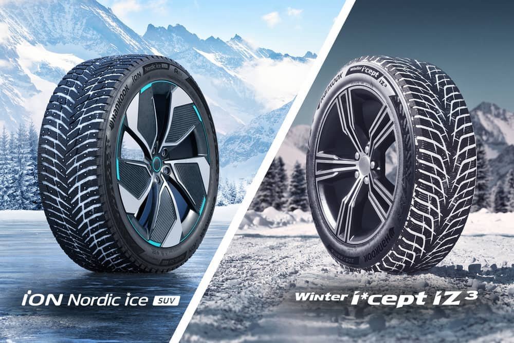 Vista de dos neumaticos Hankook para invierno extremo: Hankook iON Nordic Ice | Hankook Winter i*cept
