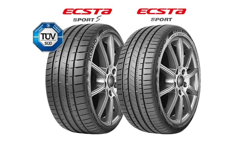 Vista de de los nuevos neumáticos Kumho ECSTA Sport y Sport S