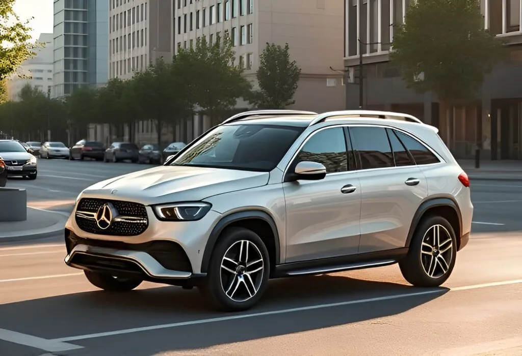 Vista de SUV en una ciudad moderna - Articulo relacionado: Neumáticos homologados en 235/55R18 para Mercedes
