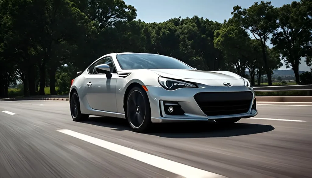 Vista de coche deportivo desplazandose por carretera - Articulo relacionado: Bridgestone Potenza Sport vs Continental SportContact 7