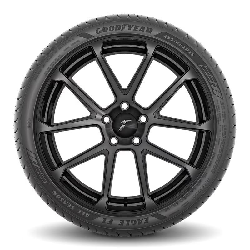 Vista lateral en detalle del nuevo neumático Goodyear Eagle F1 All Season